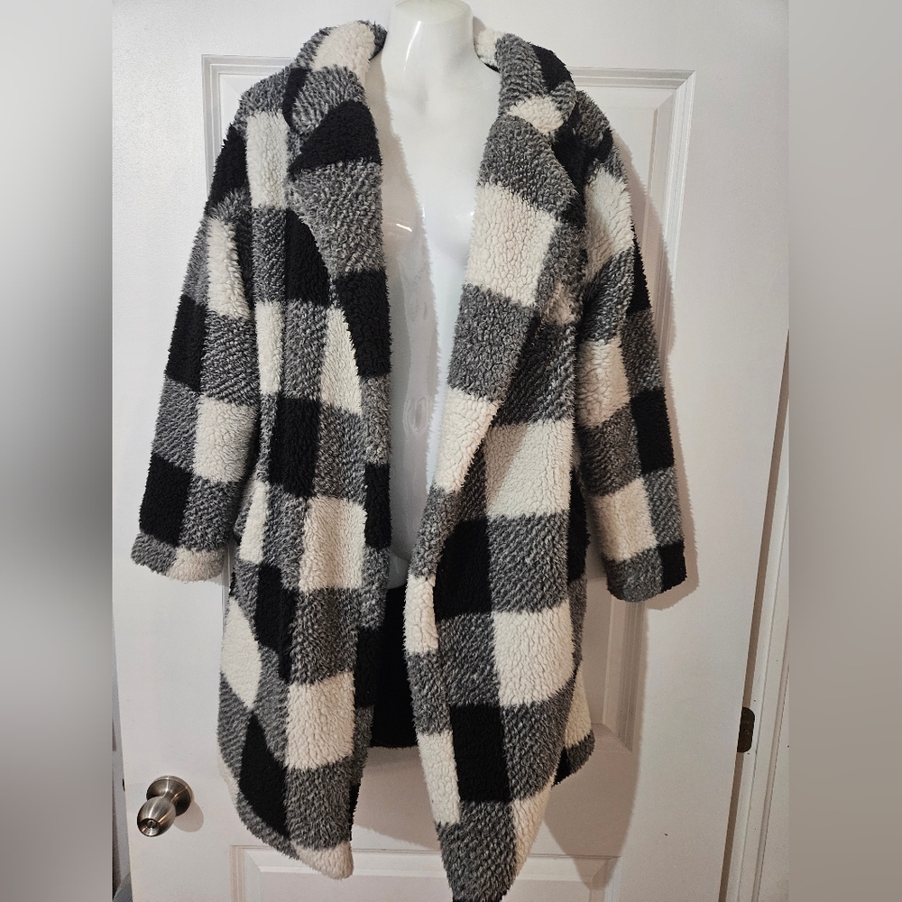 Shein furry open jacket